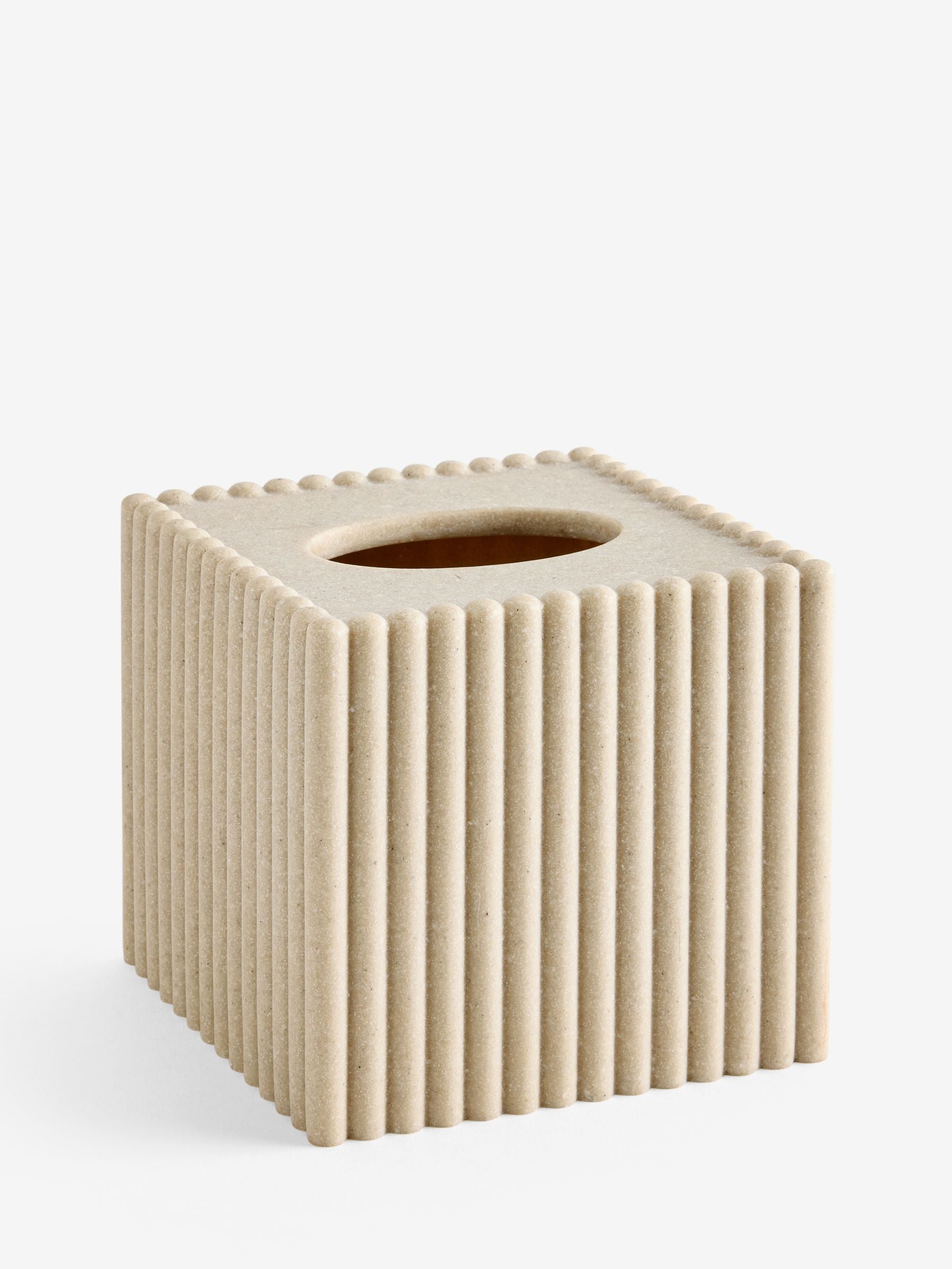Buy Natural Myla Ribbed Tissue Box from Next USA