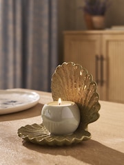 Natural Clam Ceramic Candle Holder - Image 2 of 4