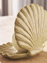Natural Clam Ceramic Candle Holder - Image 3 of 4