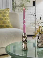 Chrome Ceramic Taper Candle Holder - Image 1 of 4