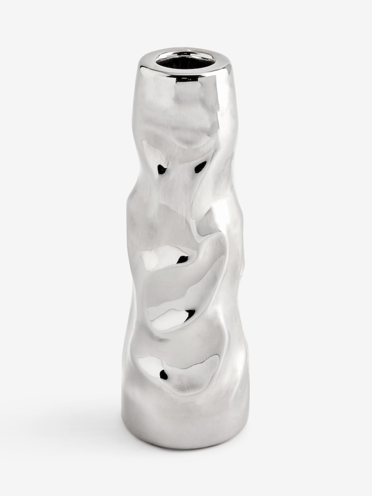 Chrome Ceramic Taper Candle Holder - Image 4 of 4