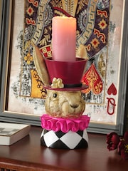 Multi Hare Head Pillar Candle Holder - Image 1 of 4