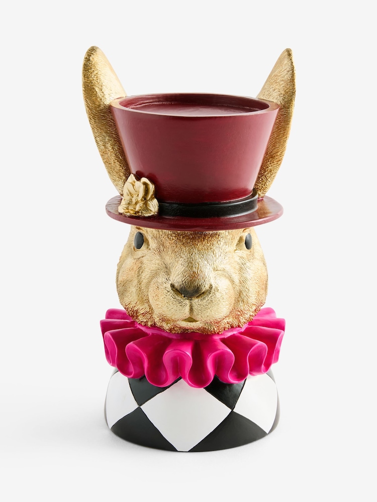 Multi Hare Head Pillar Candle Holder - Image 4 of 4