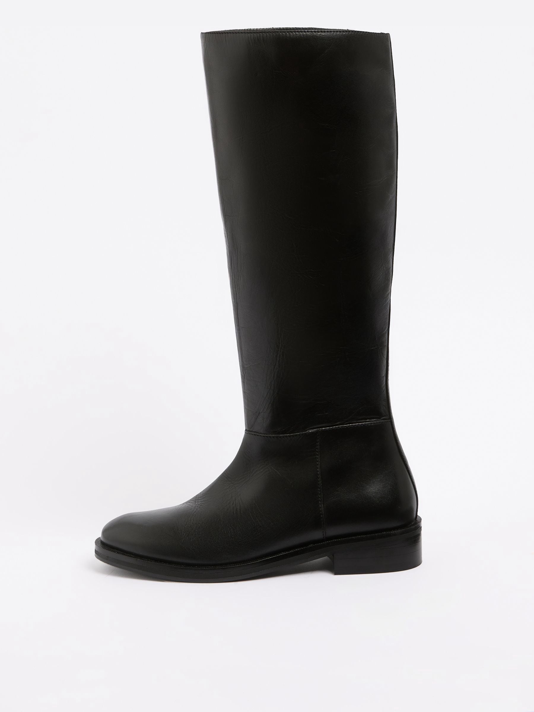 Buy Love & Roses Black Fitted Smart Rider Knee High Boots from