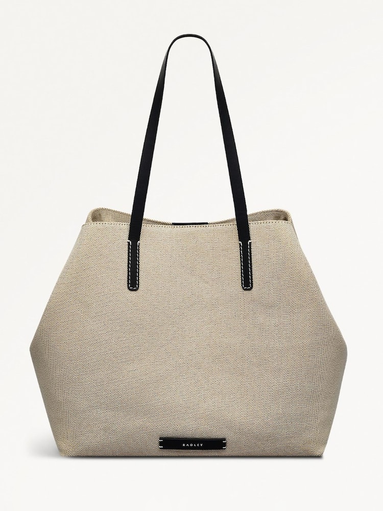 Radley London Large Brown Dukes Place Canvas Open Top Bag - Imagem 1 de 7