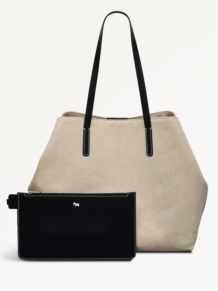 Radley London Large Brown Dukes Place Canvas Open Top Bag - Imagem 2 de 7
