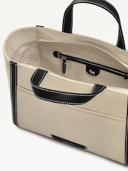 Radley London Medium Oak Street Canvas Zip-Top Grab Brown Bag - Bild 3 von 6