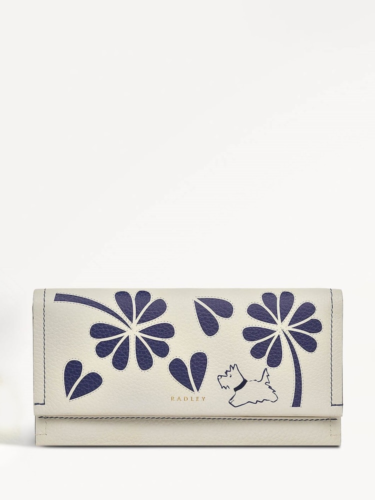 Radley London Large Natural Cut Out Floral Print Flapover Purse - Imagem 1 de 4