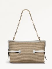 Radley Medium Fleet Street Raffia Open Top Clutch Brown Bag - Image 2 of 4