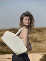 Radley Large Natural Freda Lane Zip Top Shoulder Bag - Image 1 of 8