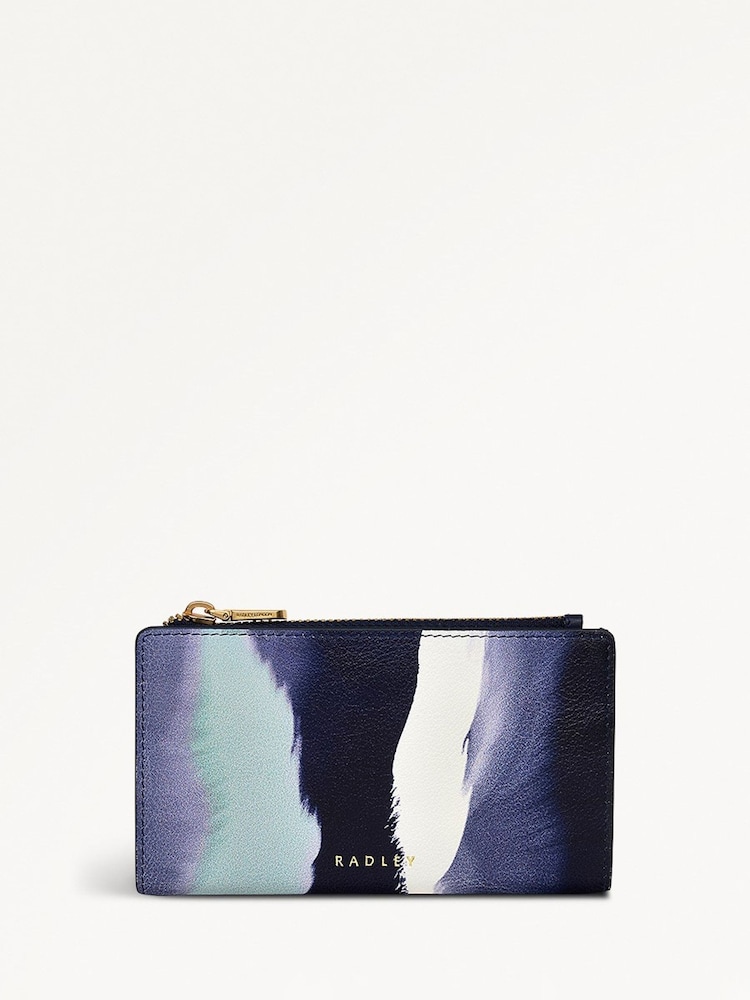Radley London Medium Blue Coin Street Stripe Zip Top Purse - Image 1 of 4