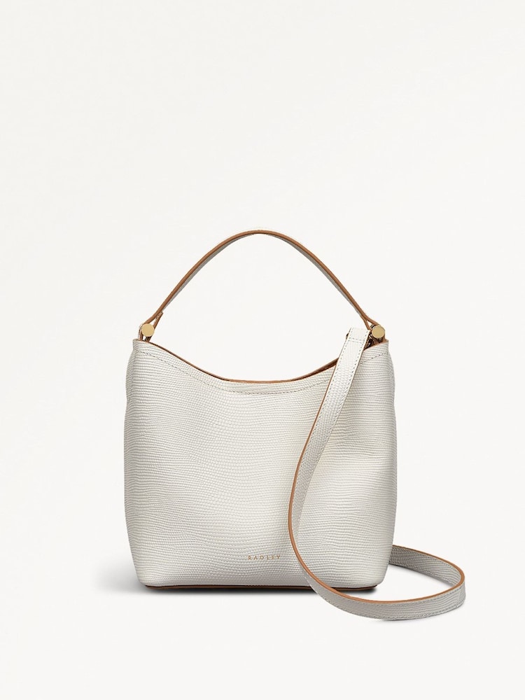 Radley London Bathurst Small Natural Mews Faux Lizard Open Top Grab Bag - Image 1 of 6