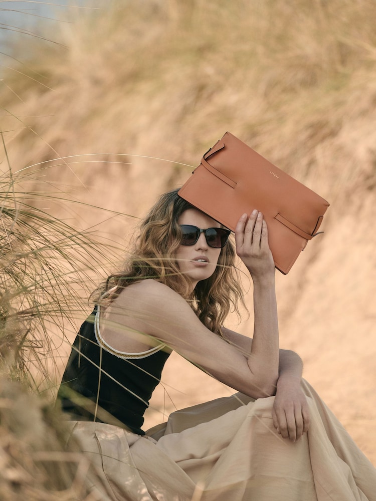 Radley London Medium Orange Fleet Street Open Top Clutch Bag - Bild 7 von 7
