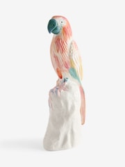 Pink Hand Painted Parrot Ceramic Ornament - Image 1 of 3