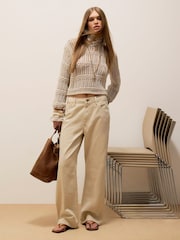 River Island Brown Crochet Long Sleeve Top - Image 2 of 4