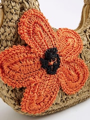 River Island Raffia Flower Shoulder Bag - Imagem 4 de 5