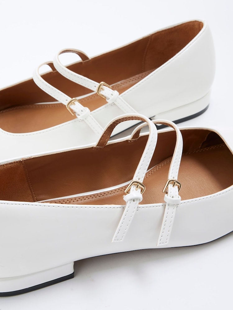 River Island White Square Toe Mary Jane Shoes - Image 5 of 5 River Island White Square Toe Mary Jane Shoes - Image 5 of 5