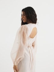 River Island Pink Petite Floral Print Appliqué Dress - Image 4 of 6