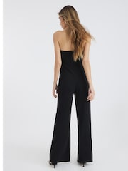 River Island Black Bandeau Trim Jumpsuit - Image 2 of 4