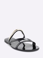 River Island Black Metal Trim Strappy Sandals - Image 4 of 6