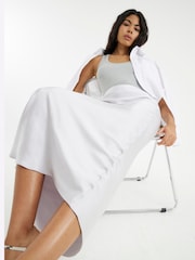 River Island Silver Easy Bias Maxi Skirt - Image 3 of 4