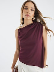 Blusa drapeada com acabamento em concha River Island - Imagem 4 de 4