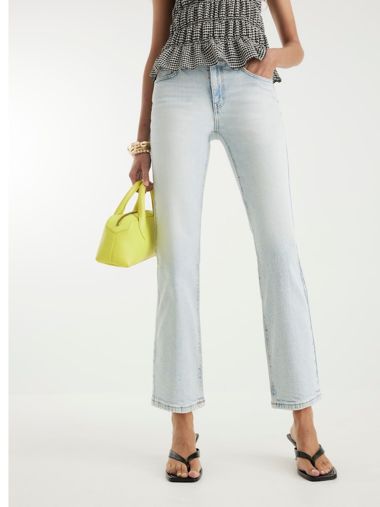 River Island Blue Slim Fit Cropped Jeans - Image 1 of 4 River Island Blue Slim Fit Cropped Jeans - Image 1 of 4