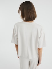 River Island Cream Premium Boxy T-Shirt - Image 4 of 4