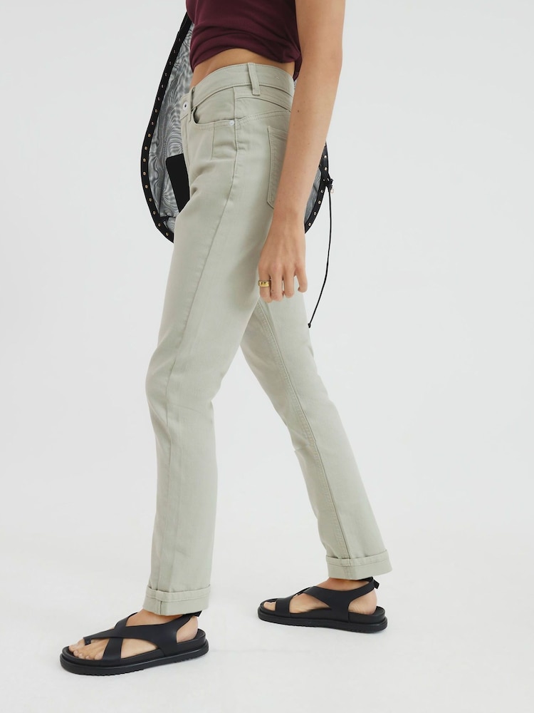 River Island Grey Mom Ecru Sculpted Jeans - Image 2 of 4