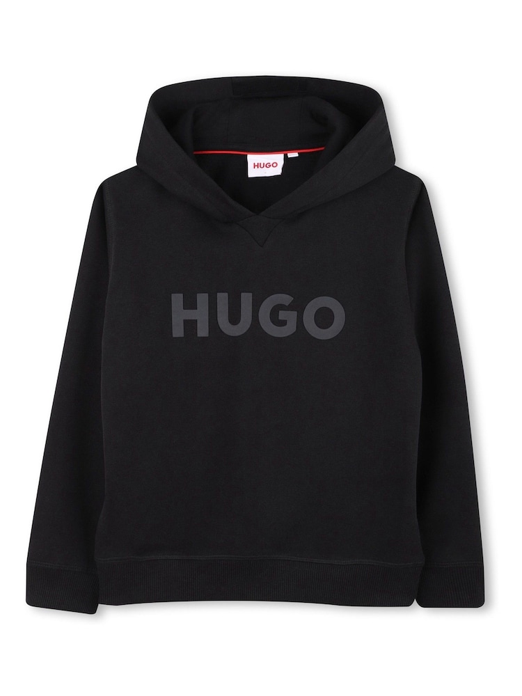 HUGO Black Logo Hoodie - Image 1 of 3 HUGO Black Logo Hoodie - Image 1 of 3