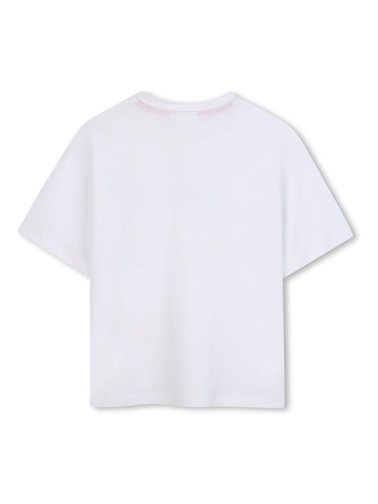 HUGO White Graphic Logo Short Sleeve T-Shirt - Image 2 of 4