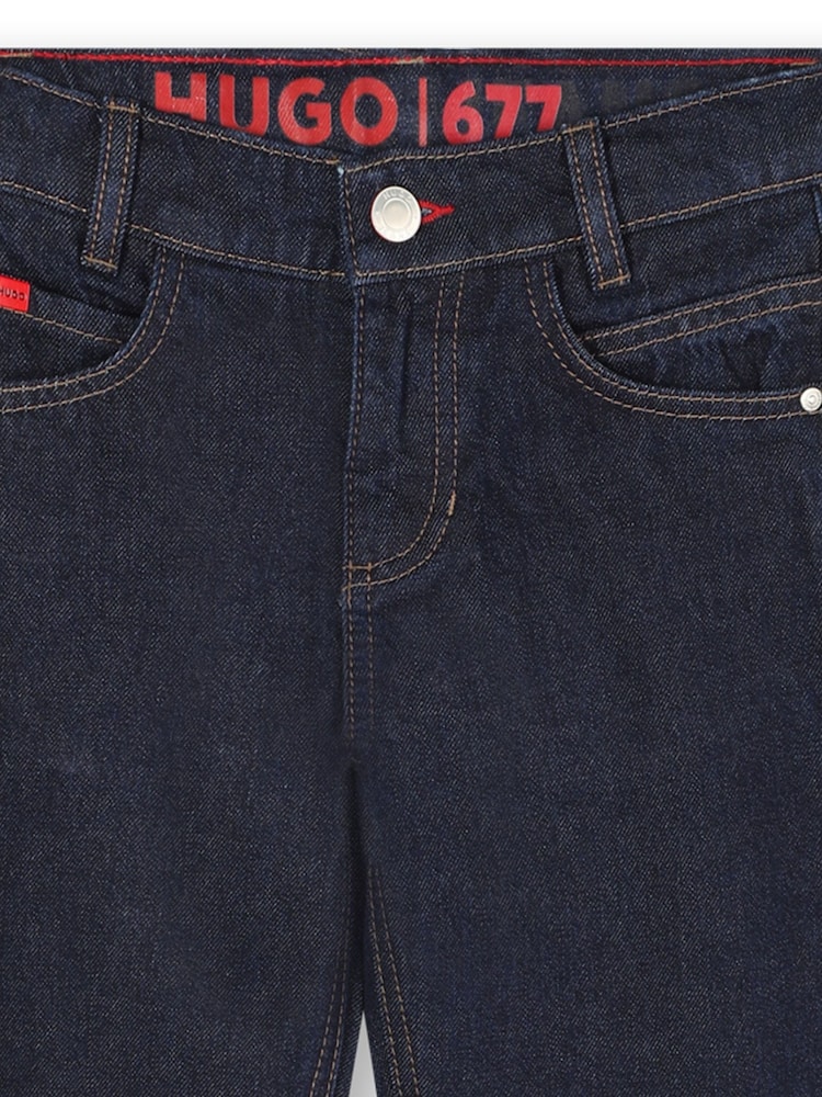HUGO Light Blue Straight Leg Denim Jeans - Image 6 of 6