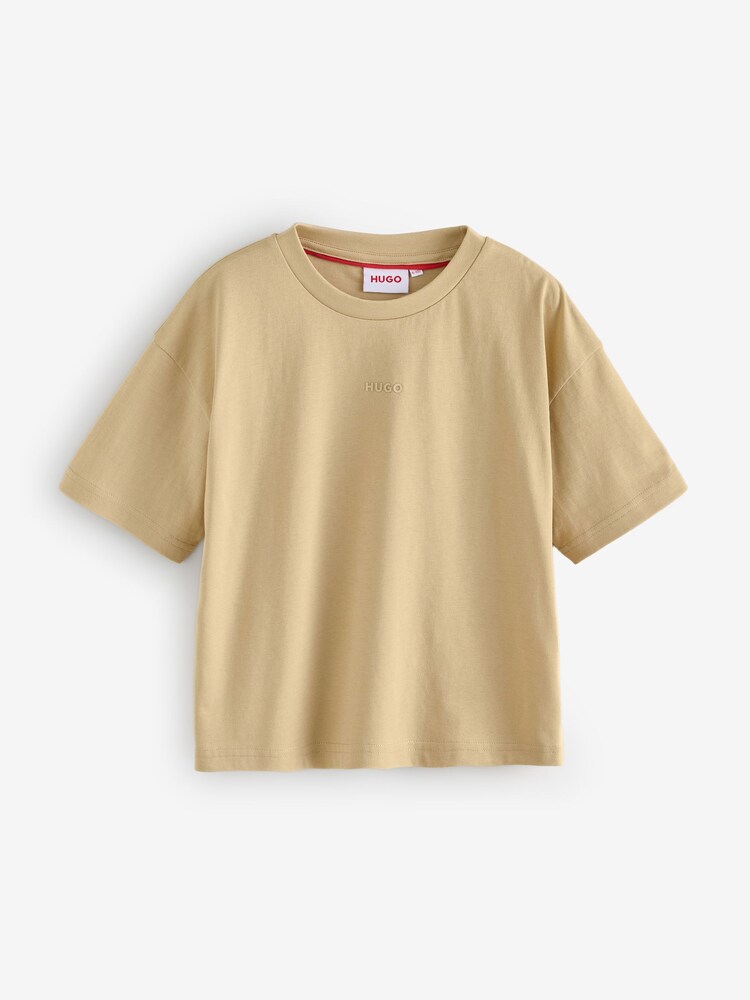 HUGO Natural Logo Short Sleeve T-Shirt - Image 1 of 1