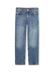 HUGO Blue Straight Leg Denim Jeans - Image 1 of 3