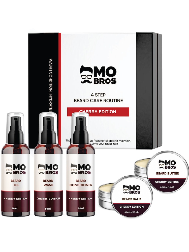 Mo Bros Cherry 4 Step Beard Care Kit - Image 1 of 4