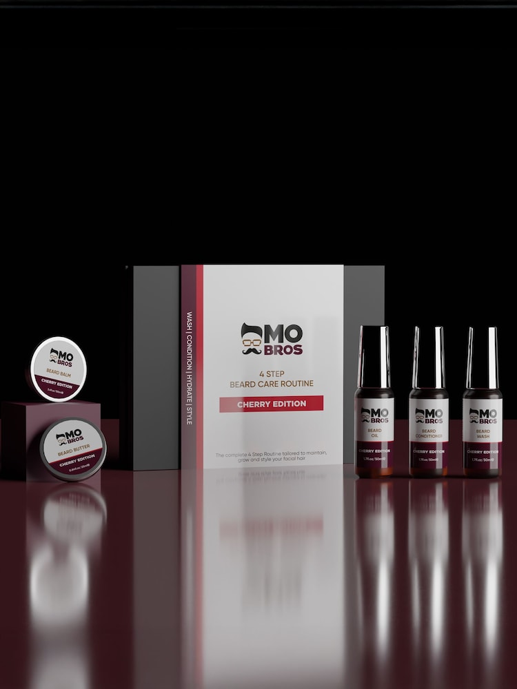 Mo Bros Cherry 4 Step Beard Care Kit - Image 2 of 4 Mo Bros Cherry 4 Step Beard Care Kit - Image 2 of 4