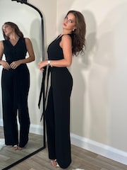Girl In Mind Black Trisha Tailored Waistcoat Jumpsuit - Image 3 of 5