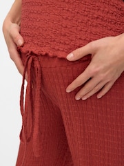 Mamalicious Red Maternity Co-Ord Jersey Flared Trousers - Image 4 of 4