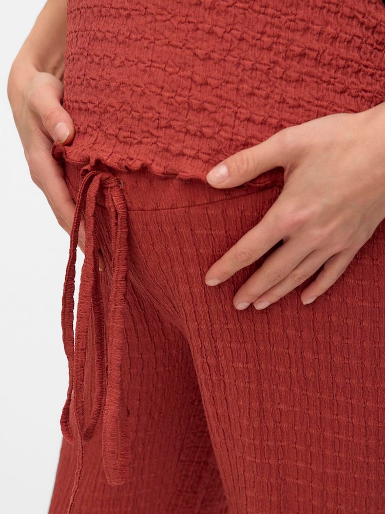 Mamalicious Red Maternity Co-Ord Jersey Flared Trousers - Image 4 of 4