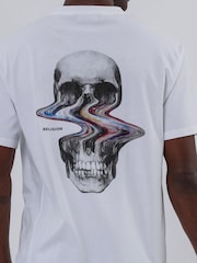 Religion White Distorted Skull & Classic Core 100% Cotton T-Shirts 2 Pack - Image 3 of 6