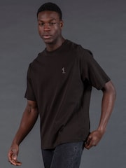 Religion Black Oversized Heavy Block 100% Cotton T-Shirt - Image 3 of 3