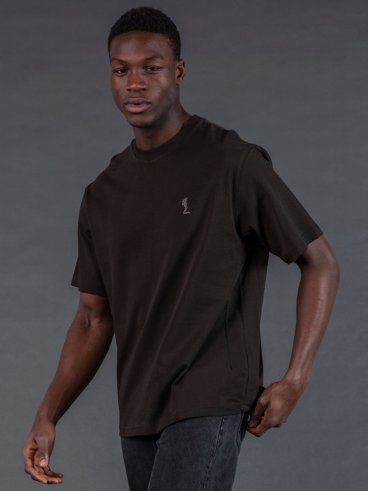 Religion Black Oversized Heavy Block 100% Cotton T-Shirt - Image 3 of 3