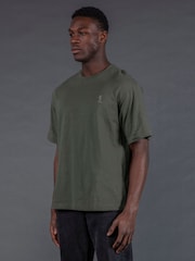 Religion Green Oversized Heavy Block 100% Cotton T-Shirt - Image 3 of 3