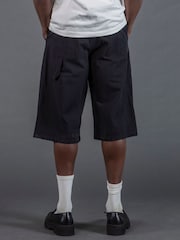 Черный - Religion Cargo Jort Herringbone 100% Cotton Shorts - Изображение 2 из 5