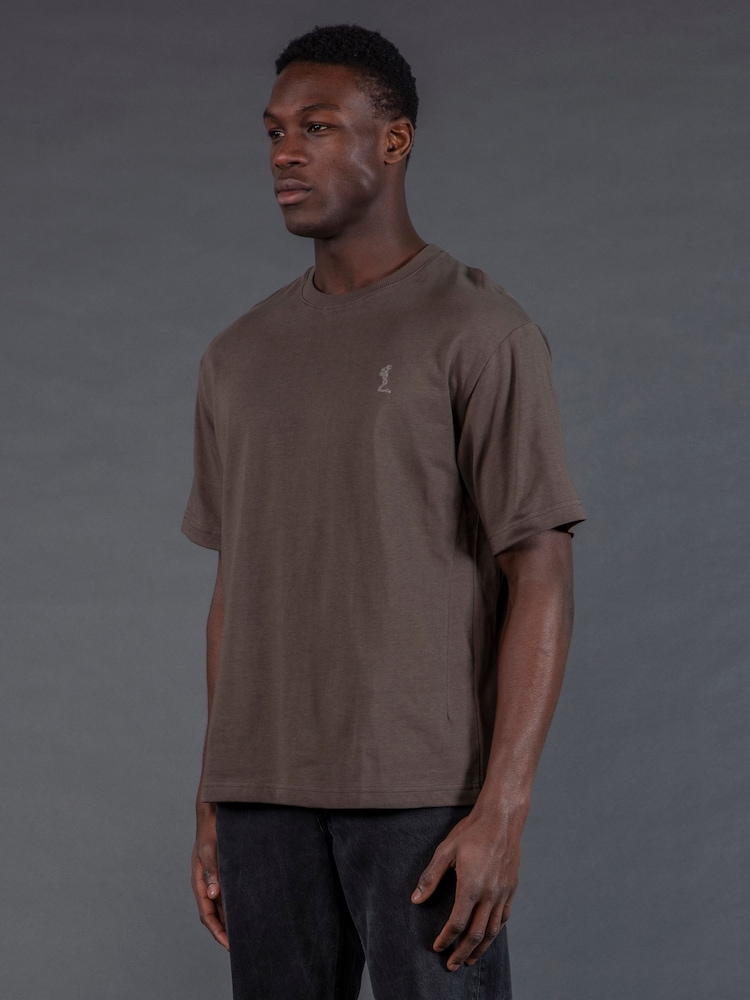 Religion Brown Oversized Heavy Block 100% Cotton T-Shirt - Image 3 of 3 Religion Brown Oversized Heavy Block 100% Cotton T-Shirt - Image 3 of 3