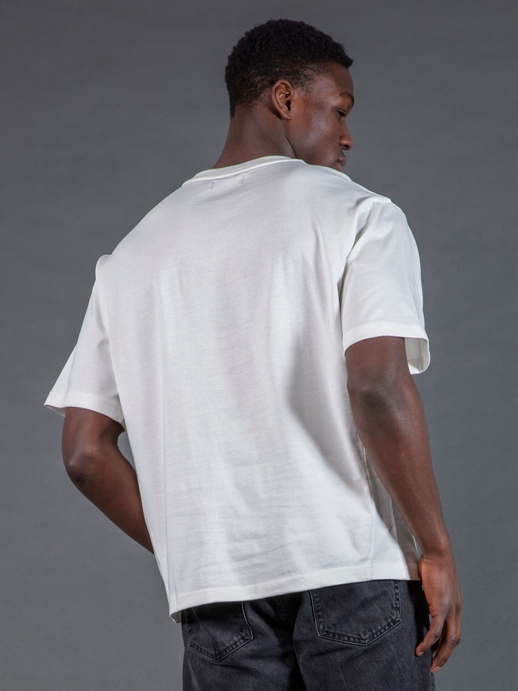 Religion White Oversized Heavy Block 100% Cotton T-Shirt - Image 2 of 3