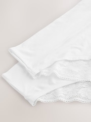 White Ultimate Comfort Lace Trim Modal Knickers 2 Pack - Image 11 of 11
