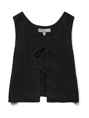VERO MODA Tie Front Waistcoat - Изображение 5 из 5