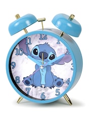 Peers Hardy Blue Disney Table-Top Twin Bell Stitch Alarm Clock - Image 2 of 3