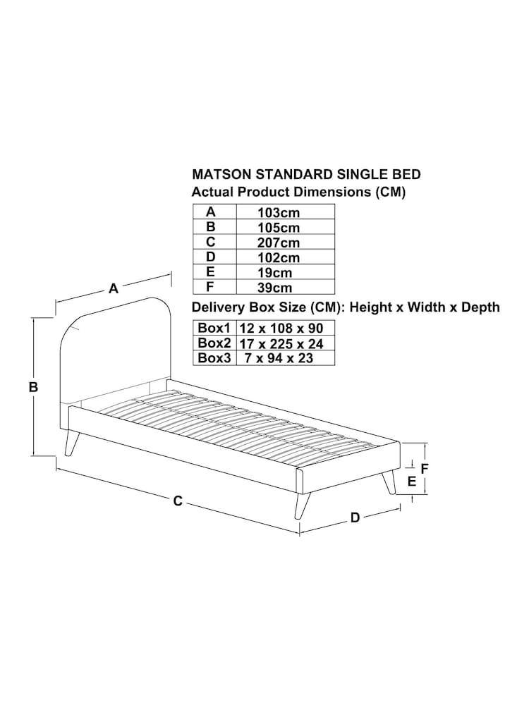 Oslo Faux Fur Light Natural Matson Upholstered Bed Frame - Image 3 of 3 Oslo Faux Fur Light Natural Matson Upholstered Bed Frame - Image 3 of 3